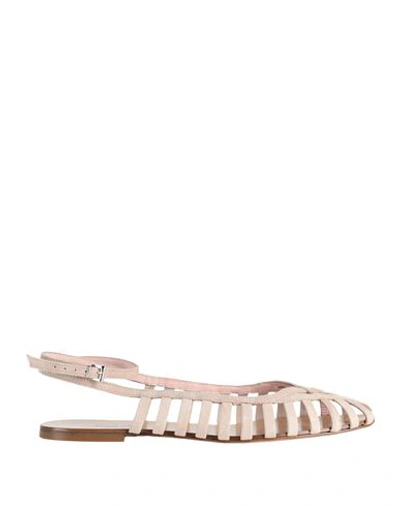 Shop Anna F . Woman Ballet Flats Beige Size 11.5 Leather