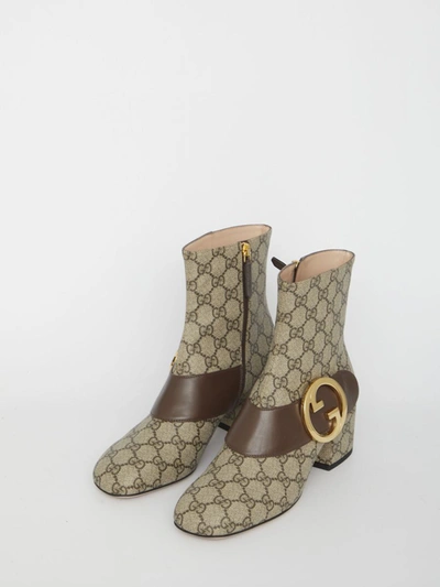 Shop Gucci Blondie Boots In Beige