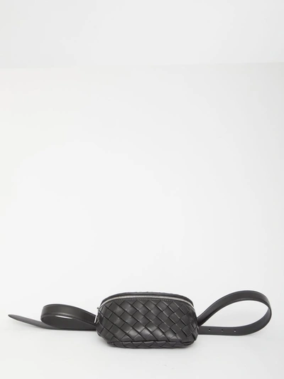Shop Bottega Veneta Intrecciato Belt Bag In Black