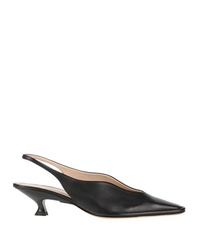 Mame Kurogouchi X Tod's Woman Pumps Black Size 5 Soft Leather In Black