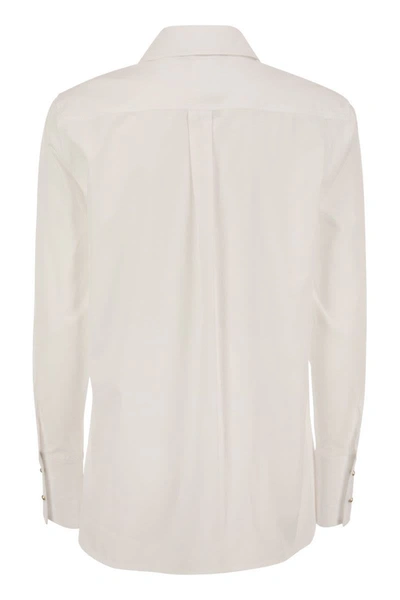 Shop Max Mara Studio Doria - Men's Style Chambray Shirt In White