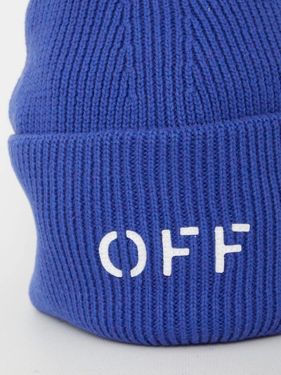 Shop Off-white Off Stamp Beanie In Blue