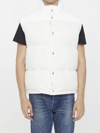 Shop Bottega Veneta Padded Vest In White