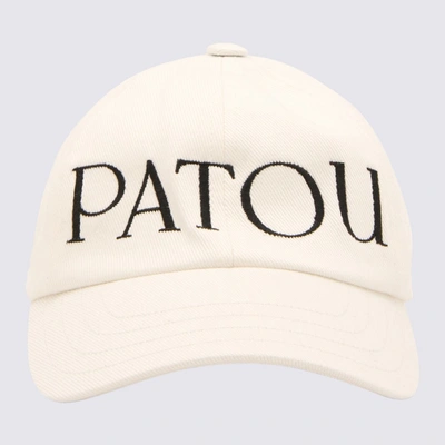 Shop Patou White And Black Cotton Baseball Cap In Beige