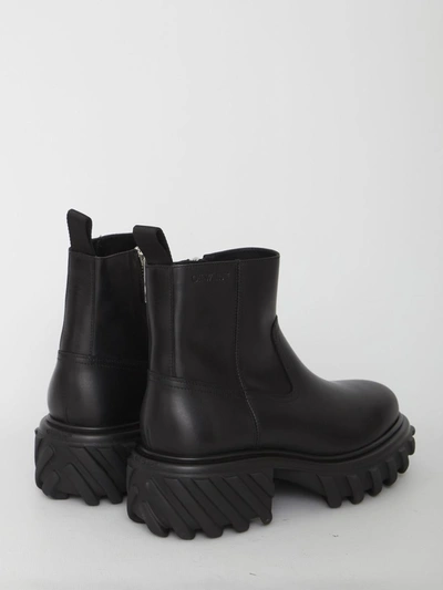 Shop Off-white Tractor Motor Ankle Boots In Black