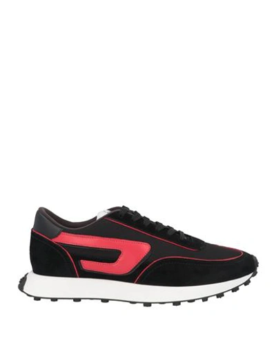 Shop Diesel Man Sneakers Black Size 10 Bovine Leather, Polyester