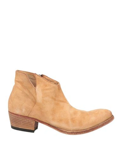 Shop Pantanetti Woman Ankle Boots Sand Size 7 Leather In Beige