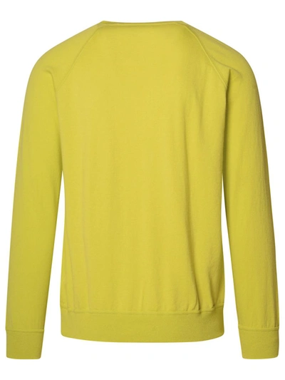 Shop Gran Sasso Yellow Cashmere Blend Sweater