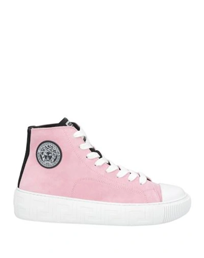 Shop Versace Woman Sneakers Pink Size 9 Leather