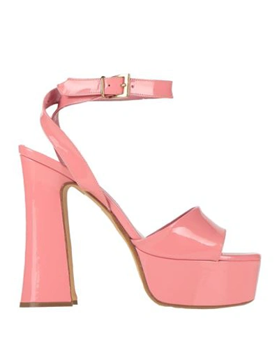 Shop Jane Blanc Paris Woman Sandals Pink Size 10 Leather