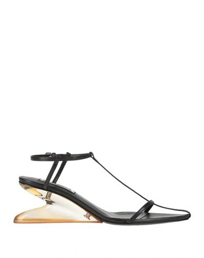 Shop Jil Sander Woman Sandals Black Size 9 Calfskin