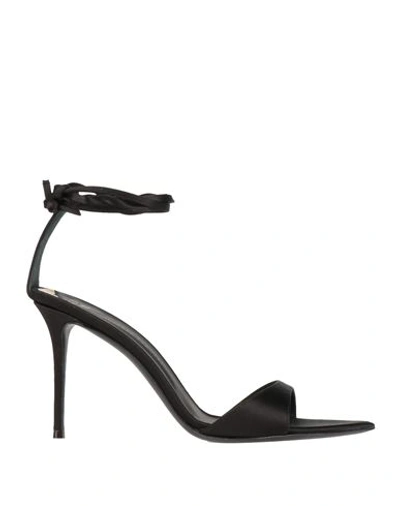Shop Giuseppe Zanotti Woman Sandals Black Size 8 Textile Fibers
