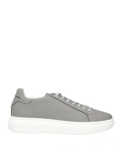 Shop Grey Daniele Alessandrini Man Sneakers Grey Size 11 Leather