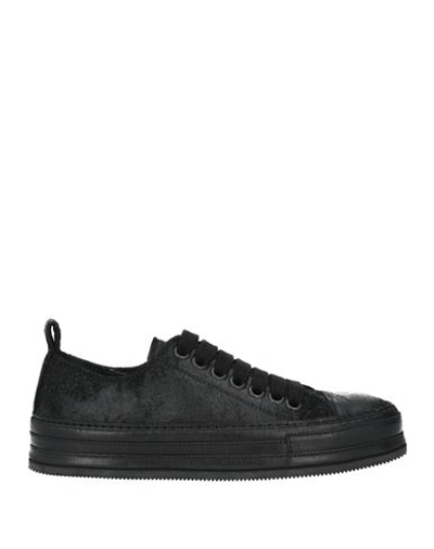 Shop Ann Demeulemeester Woman Sneakers Black Size 8 Leather