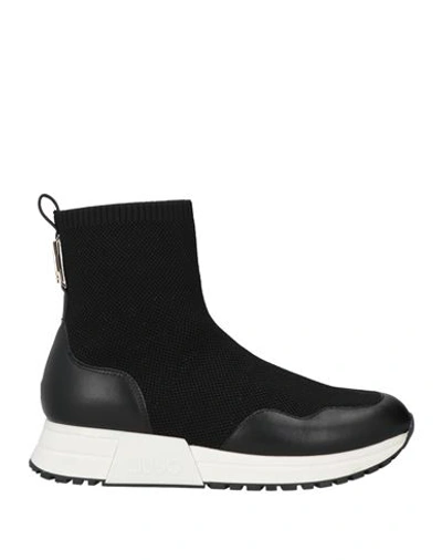 Shop Liu •jo Woman Sneakers Black Size 7 Textile Fibers