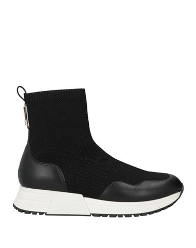 Liu •jo Woman Sneakers Black Size 8 Textile Fibers In Black