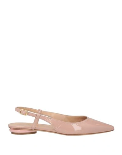 Shop J D Julie Dee Woman Ballet Flats Blush Size 7.5 Leather In Pink