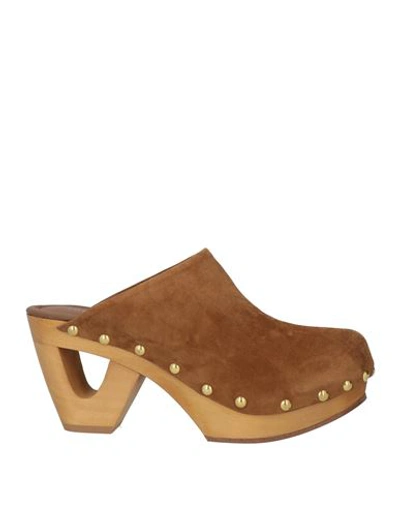 Shop Tamara Mellon Woman Mules & Clogs Camel Size 8 Leather In Beige