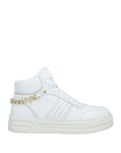 Shop Liu •jo Woman Sneakers White Size 7 Textile Fibers