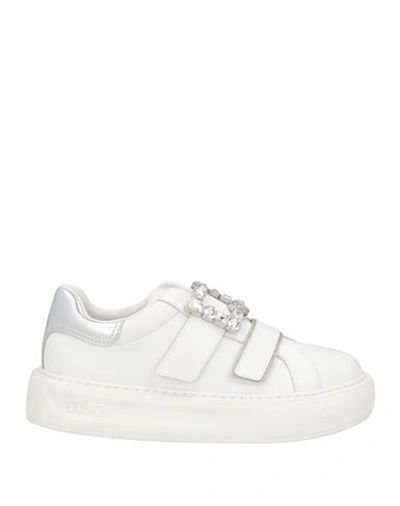 Shop Liu •jo Woman Sneakers White Size 7 Textile Fibers