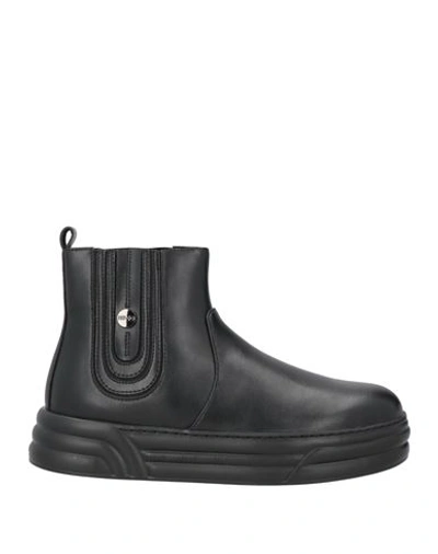 Liu •jo Woman Ankle Boots Black Size 8 Textile Fibers, Elastic Fibres In Black