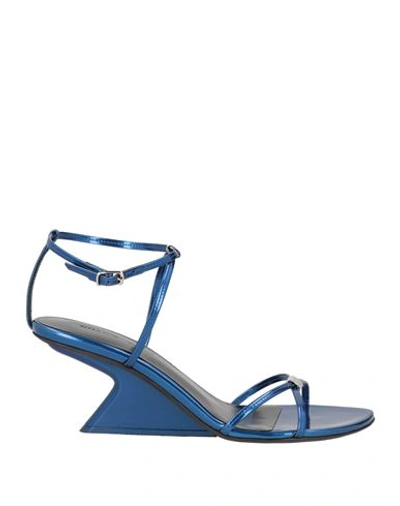 Shop Khaite Woman Sandals Blue Size 8 Leather