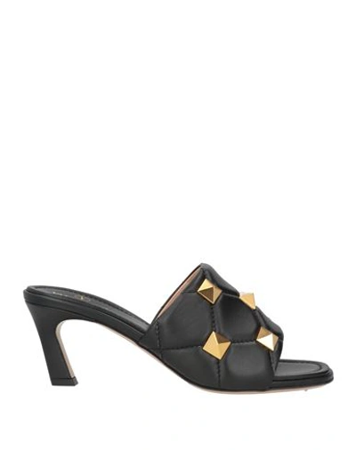 Shop Valentino Garavani Woman Sandals Black Size 6 Leather