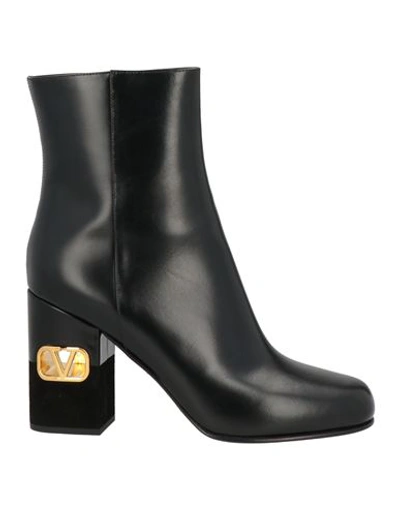 Shop Valentino Garavani Woman Ankle Boots Black Size 8 Leather