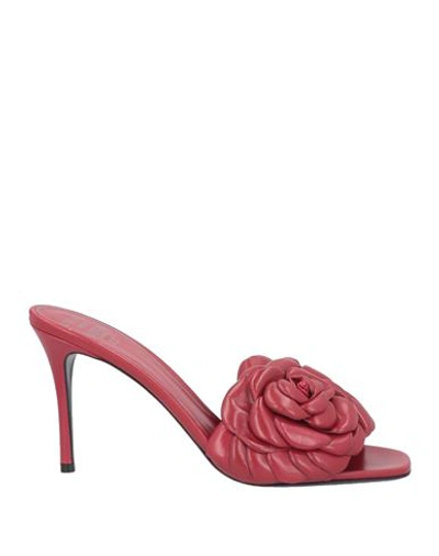 Shop Valentino Garavani Woman Sandals Red Size 6.5 Leather
