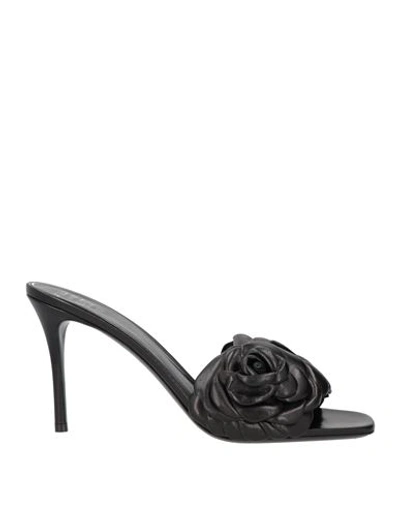 Shop Valentino Garavani Woman Sandals Black Size 8 Leather