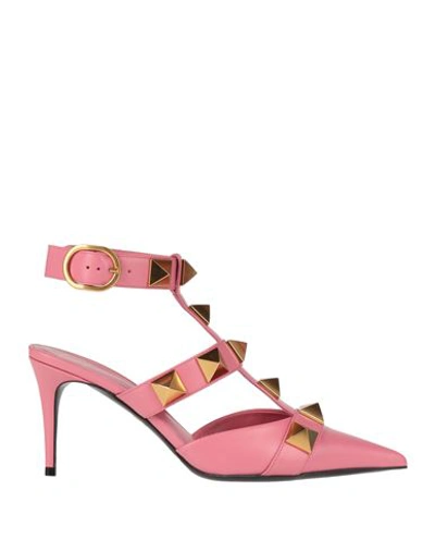 Shop Valentino Garavani Woman Pumps Pink Size 7 Leather