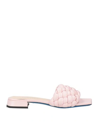 Shop Loriblu Woman Sandals Blush Size 7.5 Textile Fibers In Pink