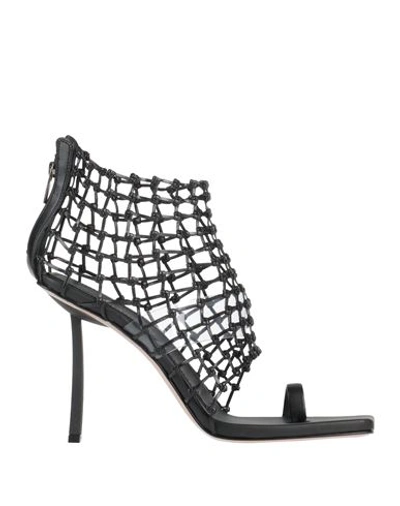 Shop Le Silla Woman Thong Sandal Black Size 11 Leather, Plastic