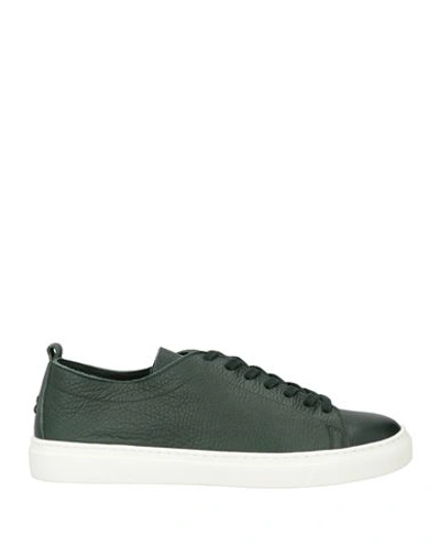 Shop Henderson Baracco Man Sneakers Dark Green Size 8 Leather