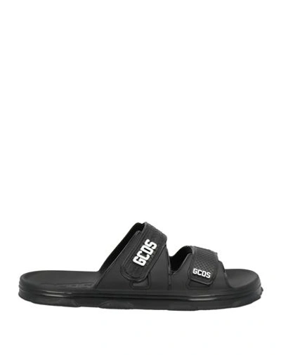 Shop Gcds Man Sandals Black Size 8 Rubber