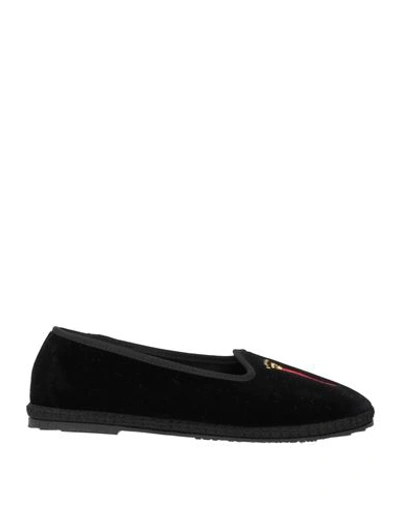 Shop Gil Casas Woman Loafers Black Size 8 Textile Fibers