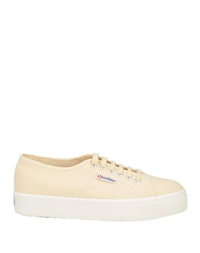 Shop Superga Woman Sneakers Ivory Size 9 Textile Fibers In White