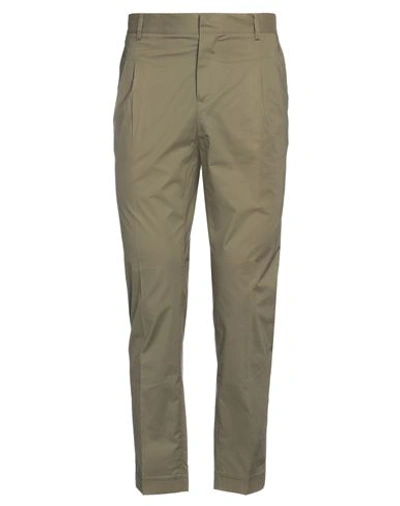 Shop Grey Daniele Alessandrini Man Pants Military Green Size 34 Cotton, Elastane