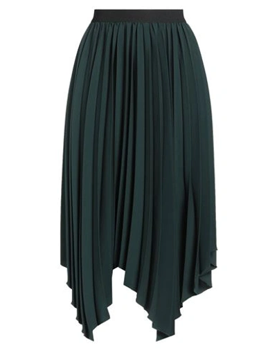 Shop Isabel Marant Woman Midi Skirt Dark Green Size 2 Acetate, Silk