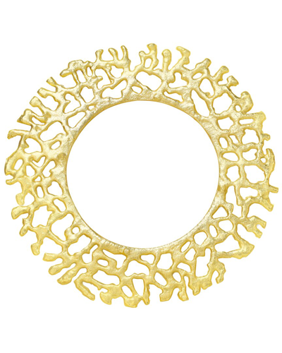 Tiramisu Golden Gleam Metallic Charger Plate In Gold