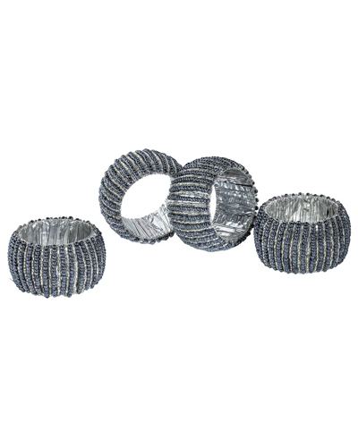 Tiramisu Radiant 4-pack Napkin Rings In Blue