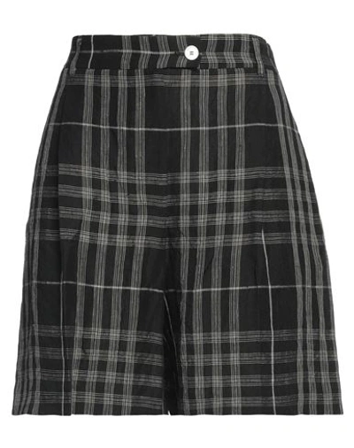 Shop Tela Woman Shorts & Bermuda Shorts Black Size 6 Linen