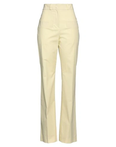Shop Bcbgmaxazria Woman Pants Yellow Size 4 Cotton, Elastane