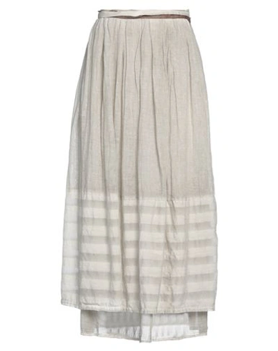Shop Un-namable Woman Maxi Skirt Sand Size 6 Linen, Cotton In Beige