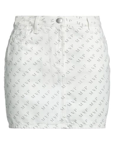 Shop Maria Vittoria Paolillo Mvp Woman Mini Skirt White Size 8 Cotton