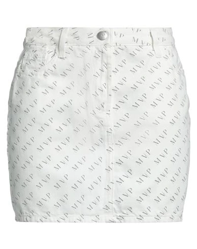 Maria Vittoria Paolillo Mvp Woman Mini Skirt White Size 8 Cotton In White