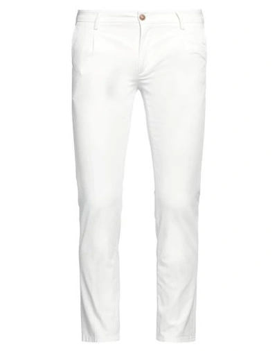 Shop Teleria Zed Man Pants White Size 30 Linen, Cotton, Elastane