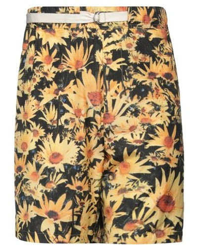 Shop Jil Sander Man Shorts & Bermuda Shorts Yellow Size 32 Polyamide