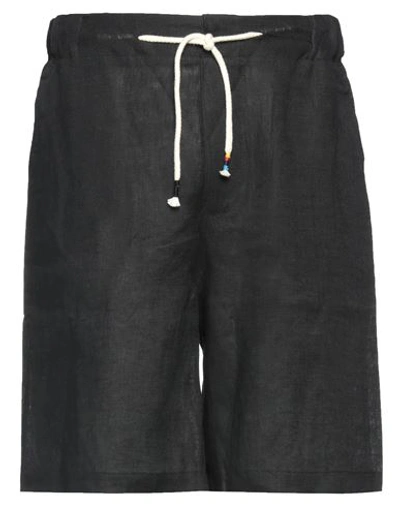 Shop The Silted Company Man Shorts & Bermuda Shorts Black Size Xl Linen