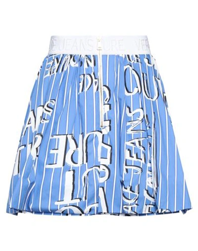 Shop Versace Jeans Couture Woman Shorts & Bermuda Shorts Azure Size 6 Cotton In Blue